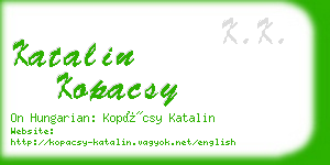 katalin kopacsy business card